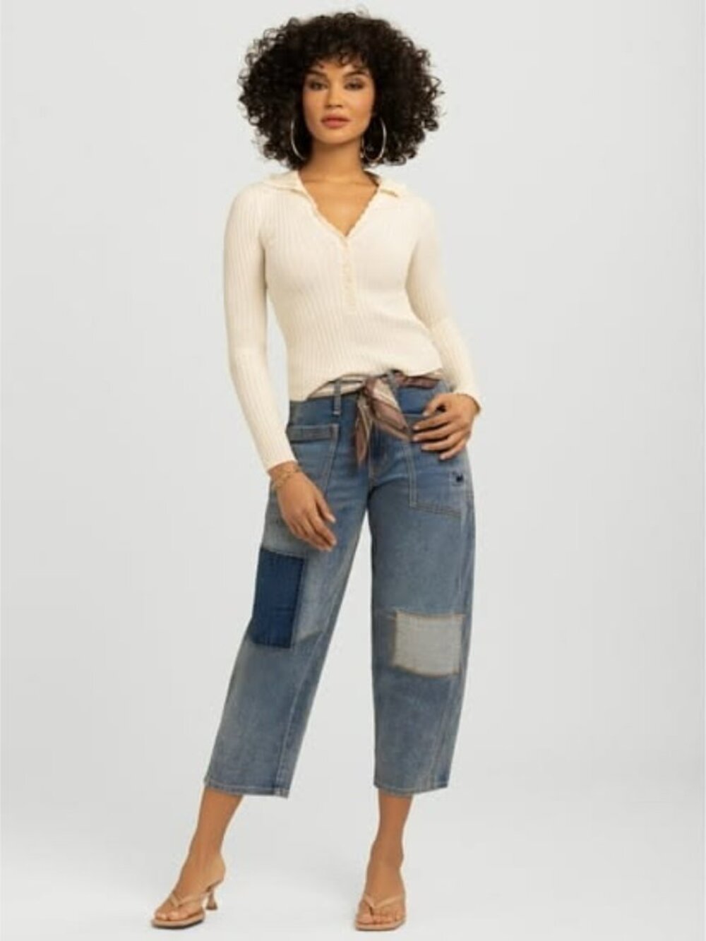 NWT Jessica Simpson Women's Cherry Cropped Barrel Jeans, 25" In